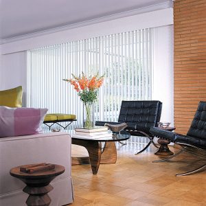Hunter Douglas Vertical Solutions® Vertical Blinds in living room